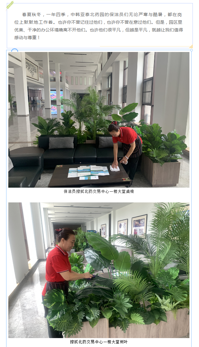 【园区物业】中韩亚泰北药园_园区优美的环境离不开他们——平凡的保洁员 (1).png